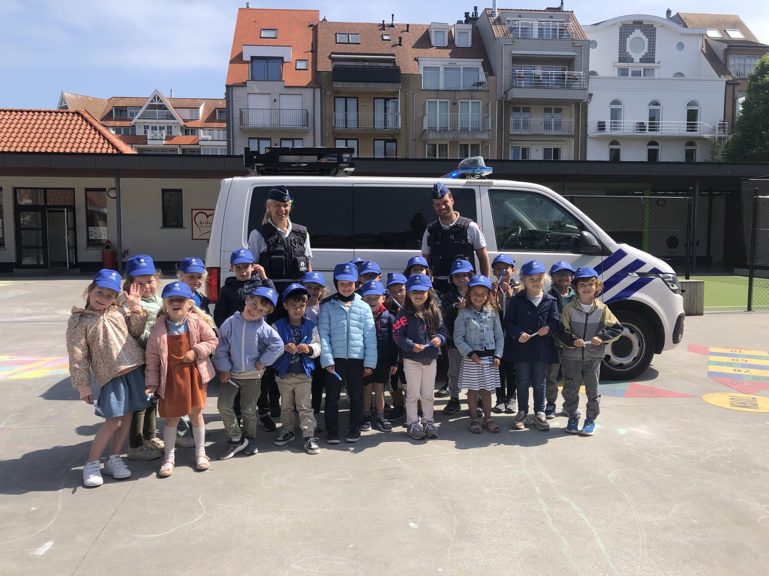 De politie was op bezoek bij de kleuters